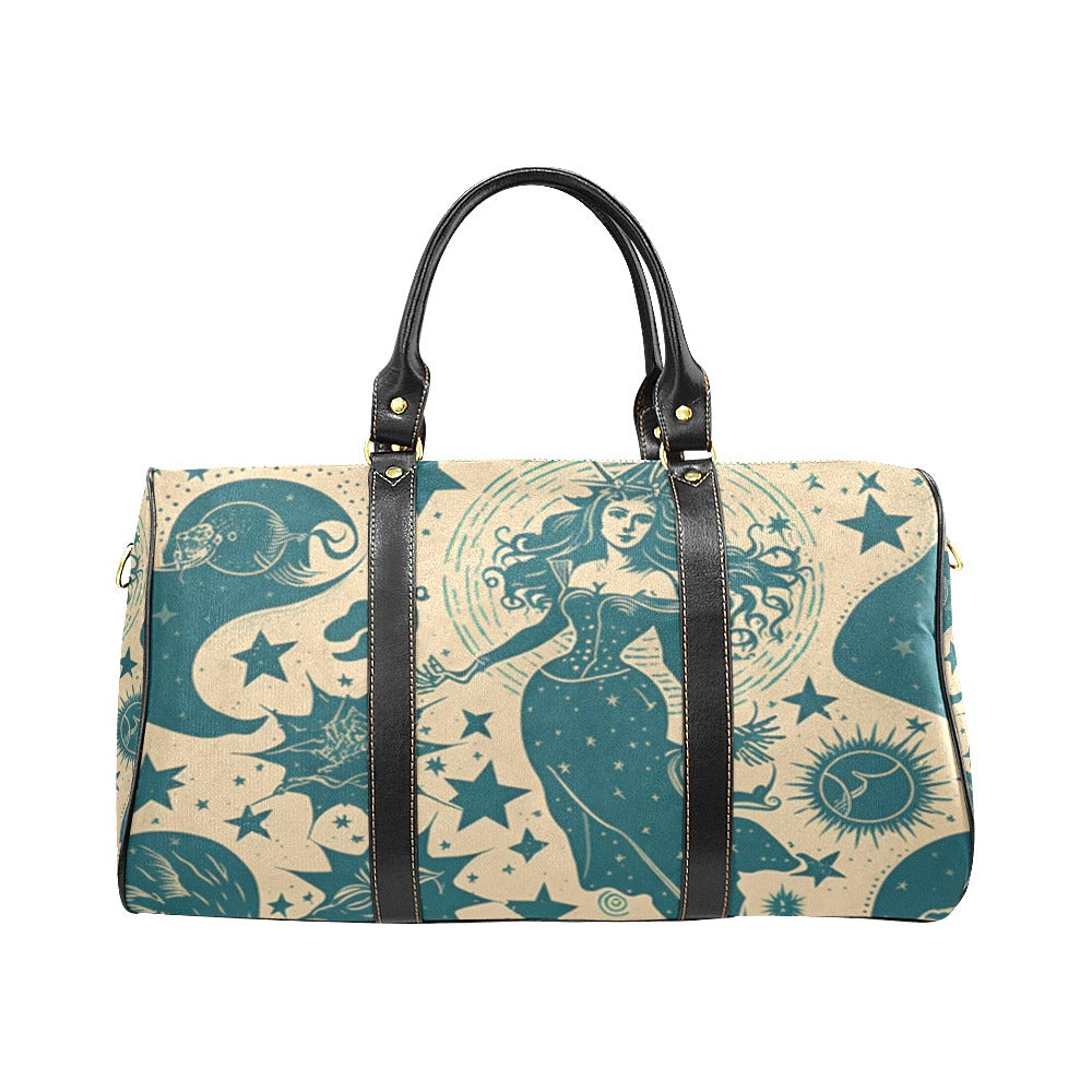 Gothic Mermaid Large Travel Bag - Waterproof Duffle Bag for Women, Stylish Weekend Getaway & Gym Tote with Shoulder Strap (Perfect for Beach Vacation, Yoga Class & Overnight Trips)