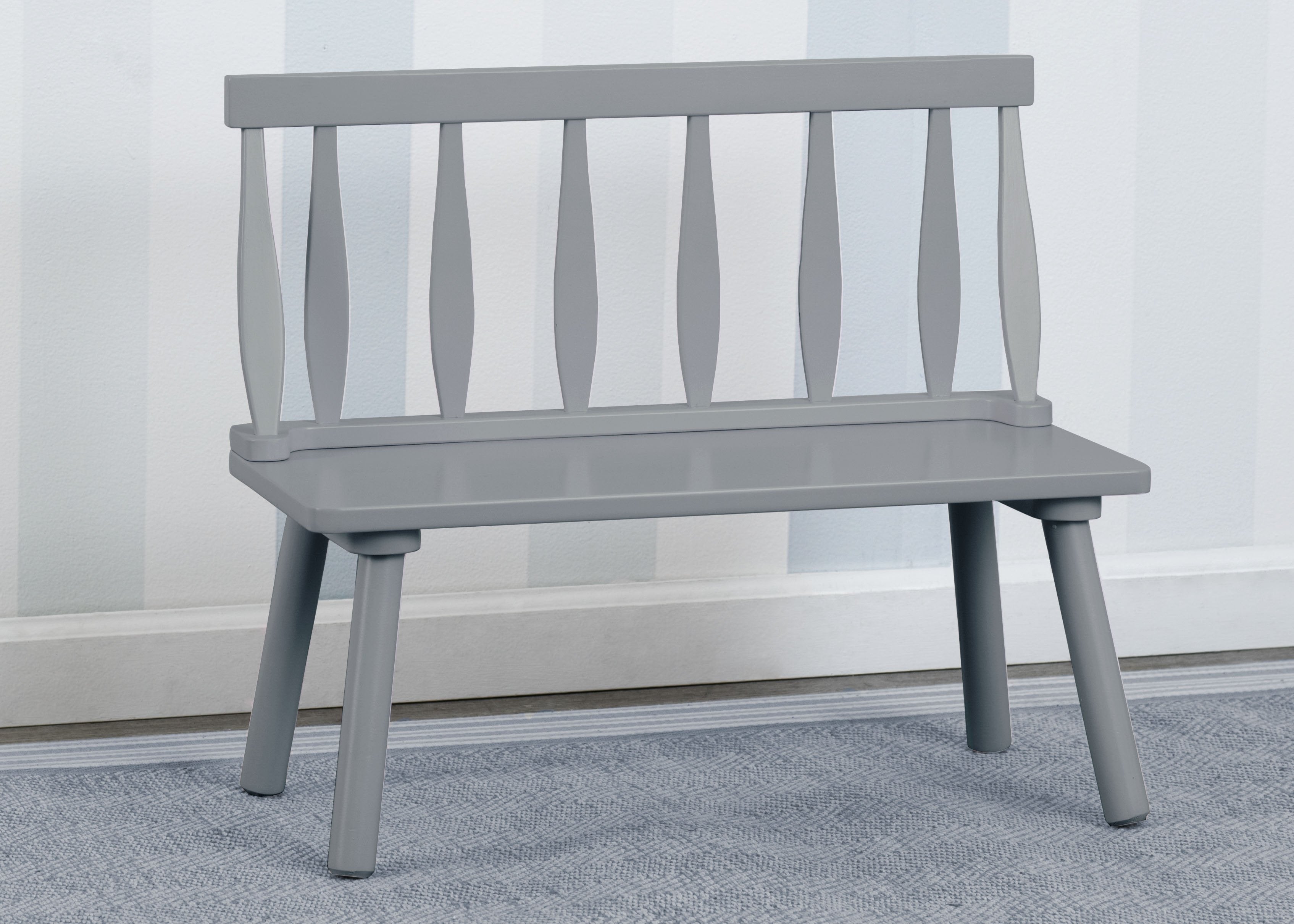 Kids Wooden Windsor Bench - Solid Wood Children's Chair for Playroom, Nursery & Bedroom - Perfect for Reading, Drawing & Relaxing