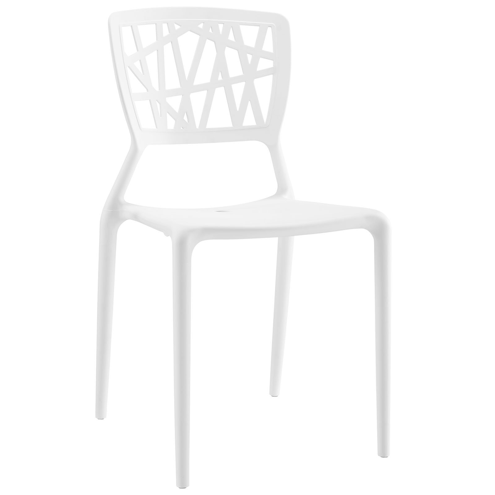 Modway Astro Stacking Accent Chair - White Kitchen & Dining Room Chair, Fully Assembled - Perfect for Small Spaces, Outdoor Dining & Modern Home Decor