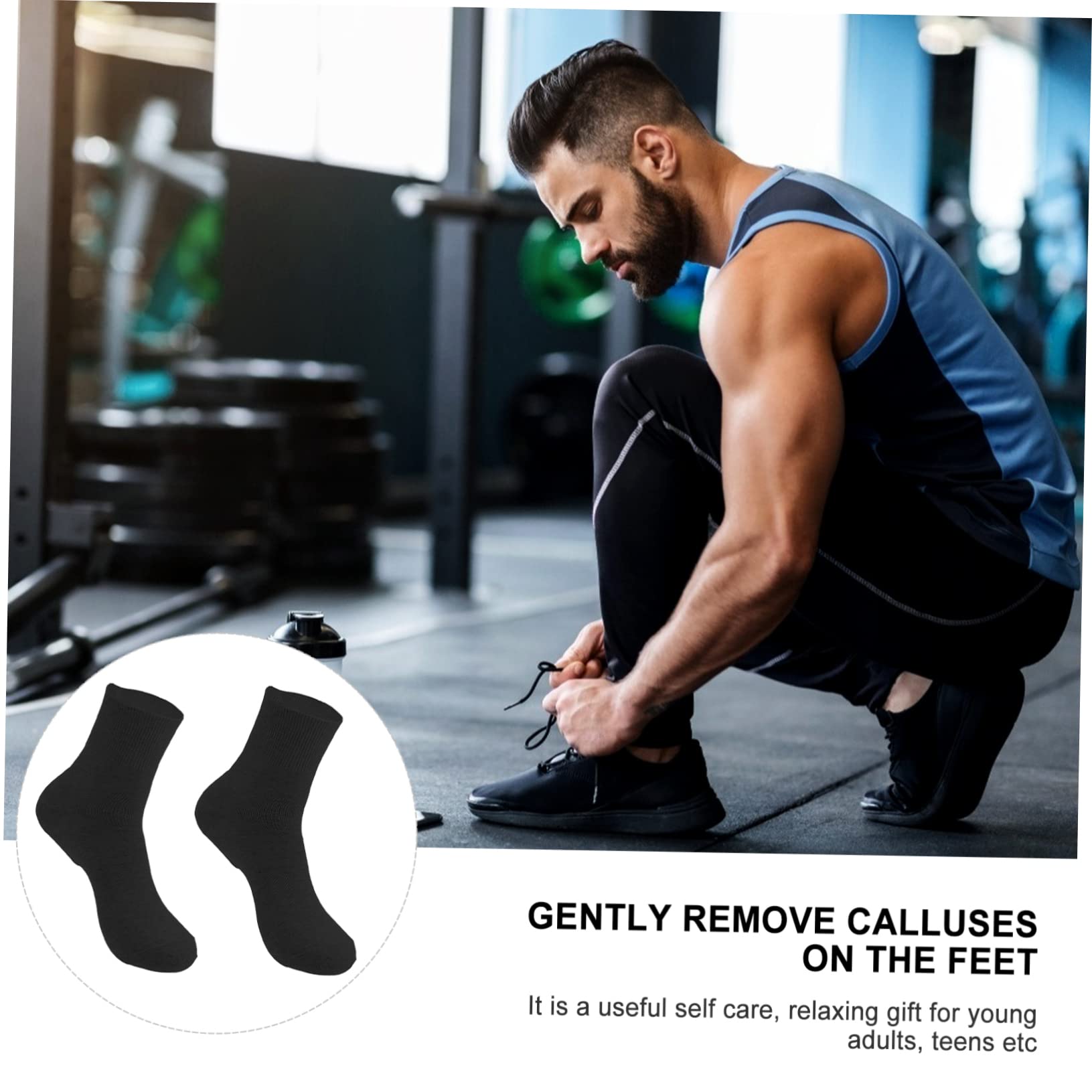 Beavorty Men's Cotton Socks for Cracked Heels & Rough Skin - Moisturizing & Softening Socks for Dry Feet Care - Ideal for Daily Wear, Work & Home Comfort
