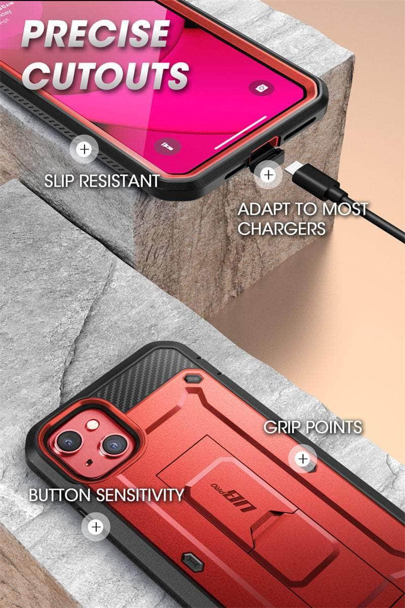 SUPCASE UB Pro Rugged Holster Case for iPhone 14 - Full Body Protection with Kickstand | Perfect for Outdoor, Work & Active Lifestyles