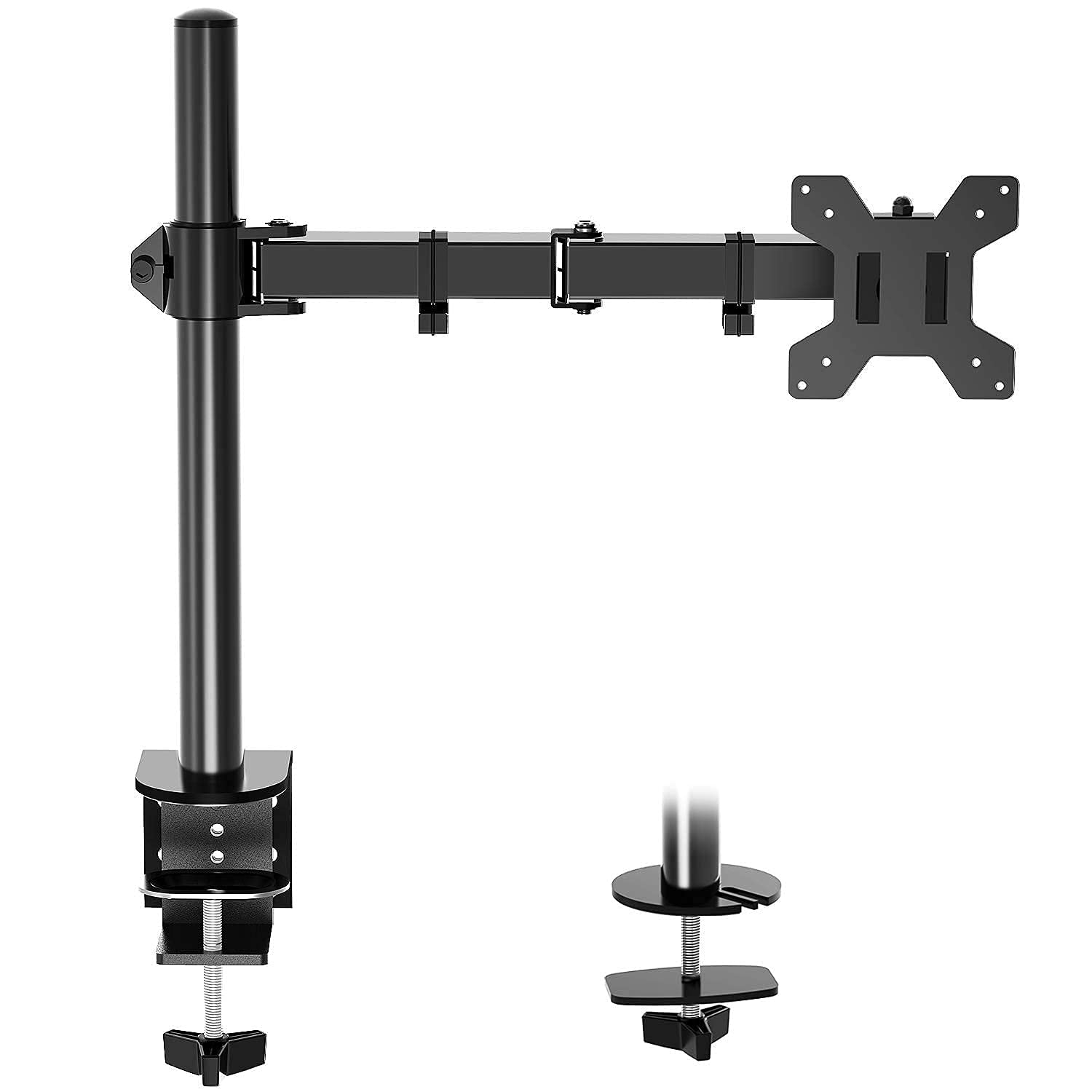 MOUNTUP Single & Dual Monitor Desk Mount Stand Bundle - Adjustable VESA Mount for Home Office & Gaming Setup