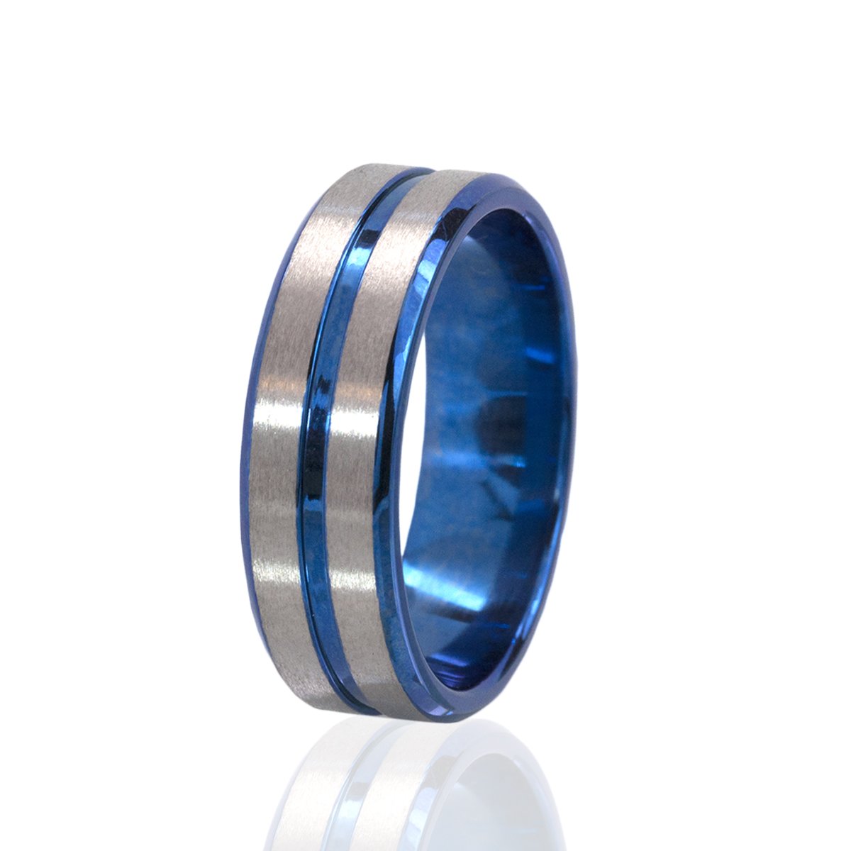 Blue Titanium Anodized Ring for Men & Women - Durable & Hypoallergenic Jewelry - Unique Wedding Band, Promise Ring, or Fashion Statement