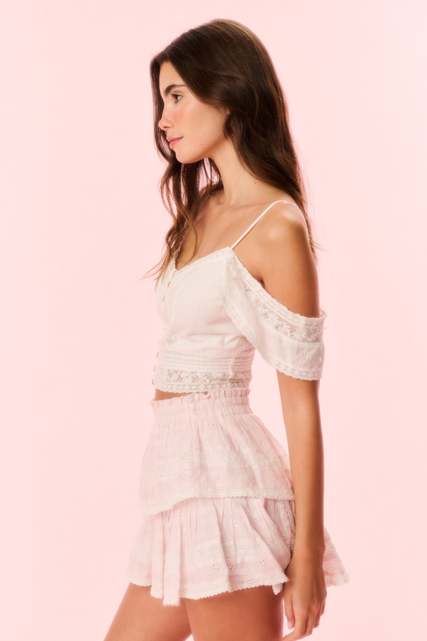 Stylish Ruffle Mini Gingham Eyelet Skirt for Women - Summer Casual Dress, Beach Outfit & Party Wear