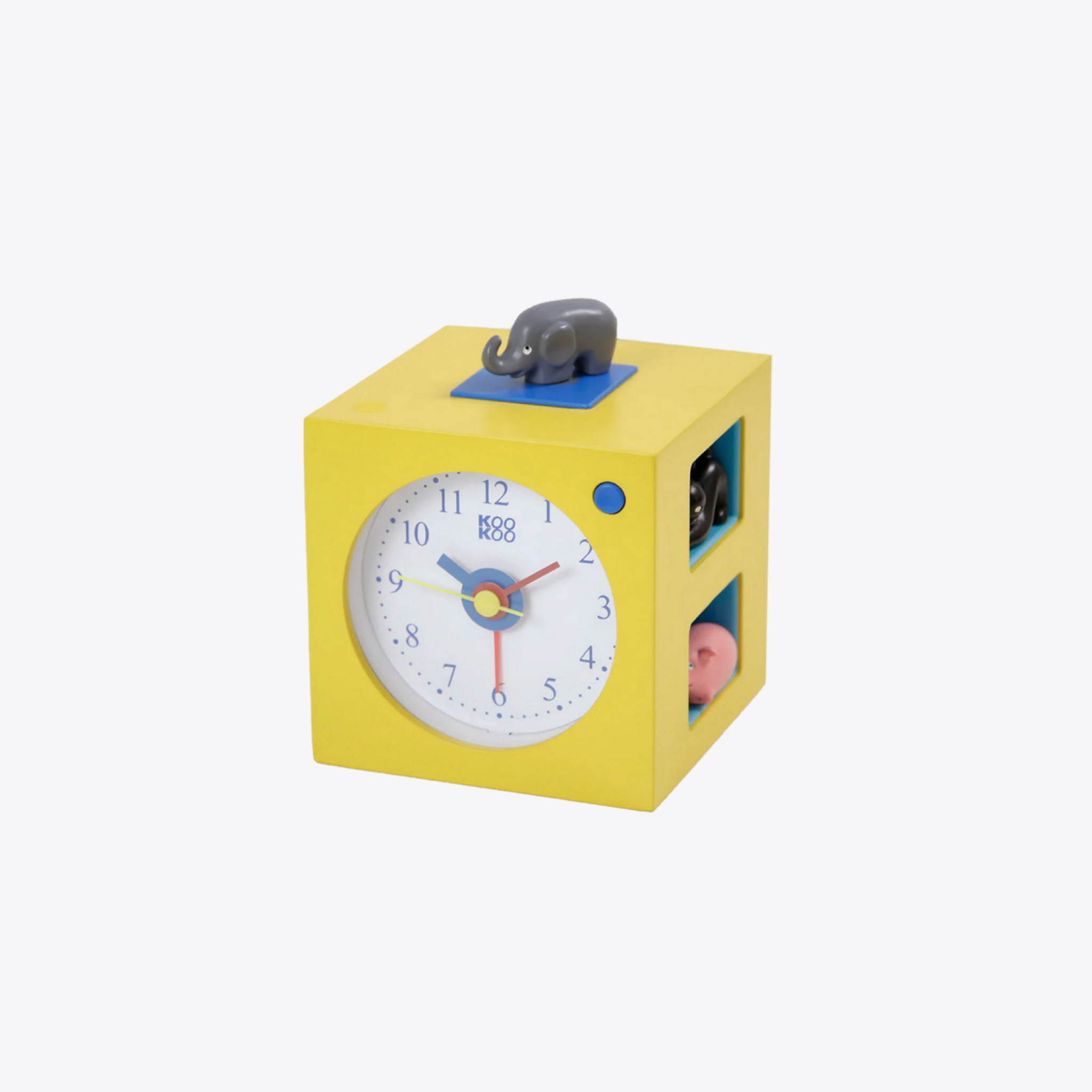 Koo Koo Kids Alarm Clock - Bright Yellow Children's Bedroom Alarm with Easy-to-Use Buttons | Perfect for Morning Wake-Up, Bedtime Routine & Teaching Kids Time Management
