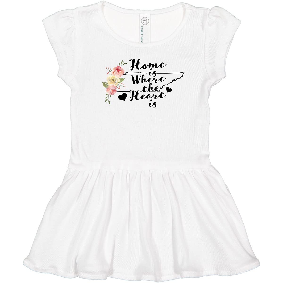 Inktastic Tennessee Home is Where The Heart is Watercolor Print Toddler Dress - Cute Outfit for Girls, Birthday Gift, Family Photos & Casual Wear