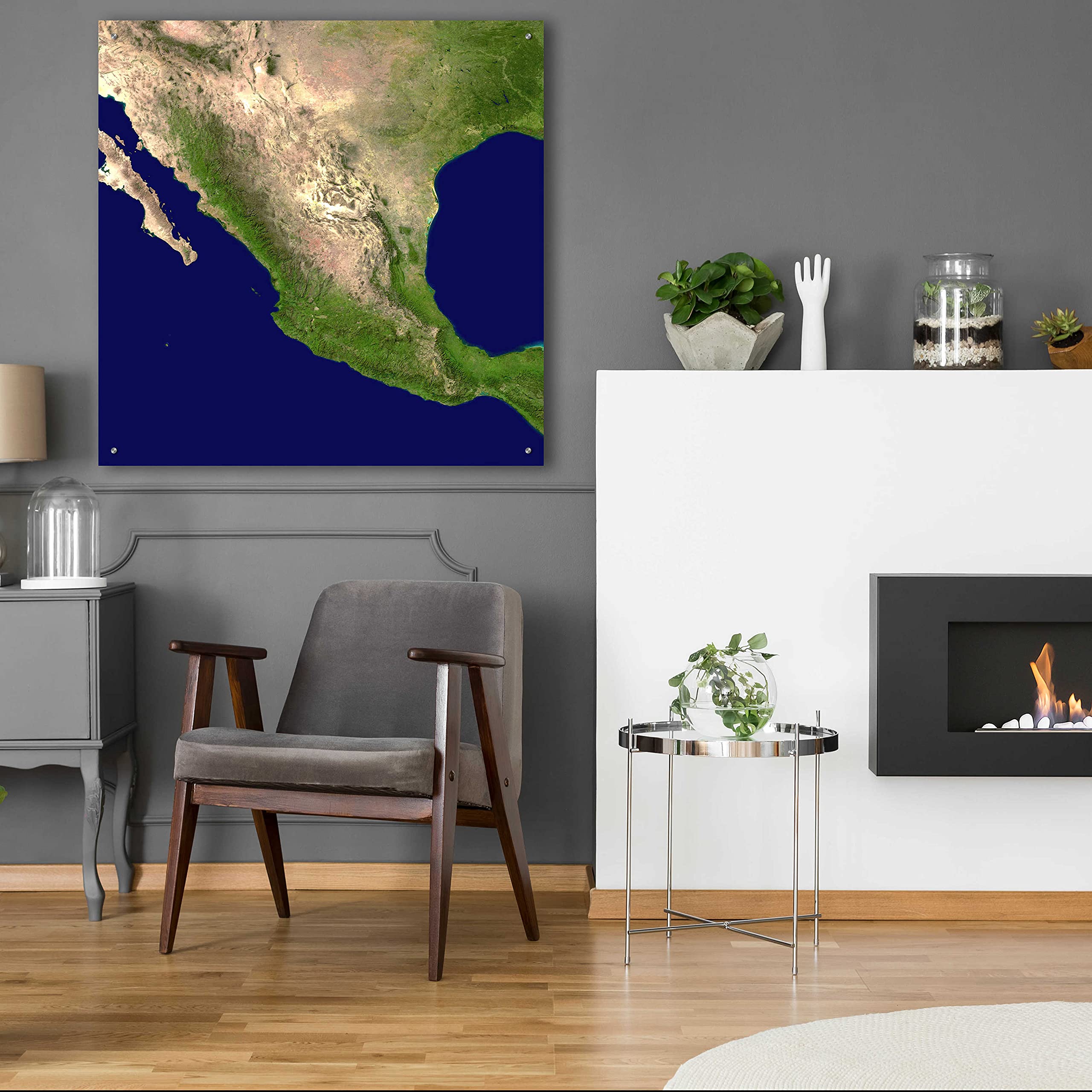 Epic Art 'Earth as Art: Mexico and Central America' Acrylic Glass Wall Art - 36x36 Inches - Stunning Home & Office Decor for Living Room, Bedroom, or Office Space