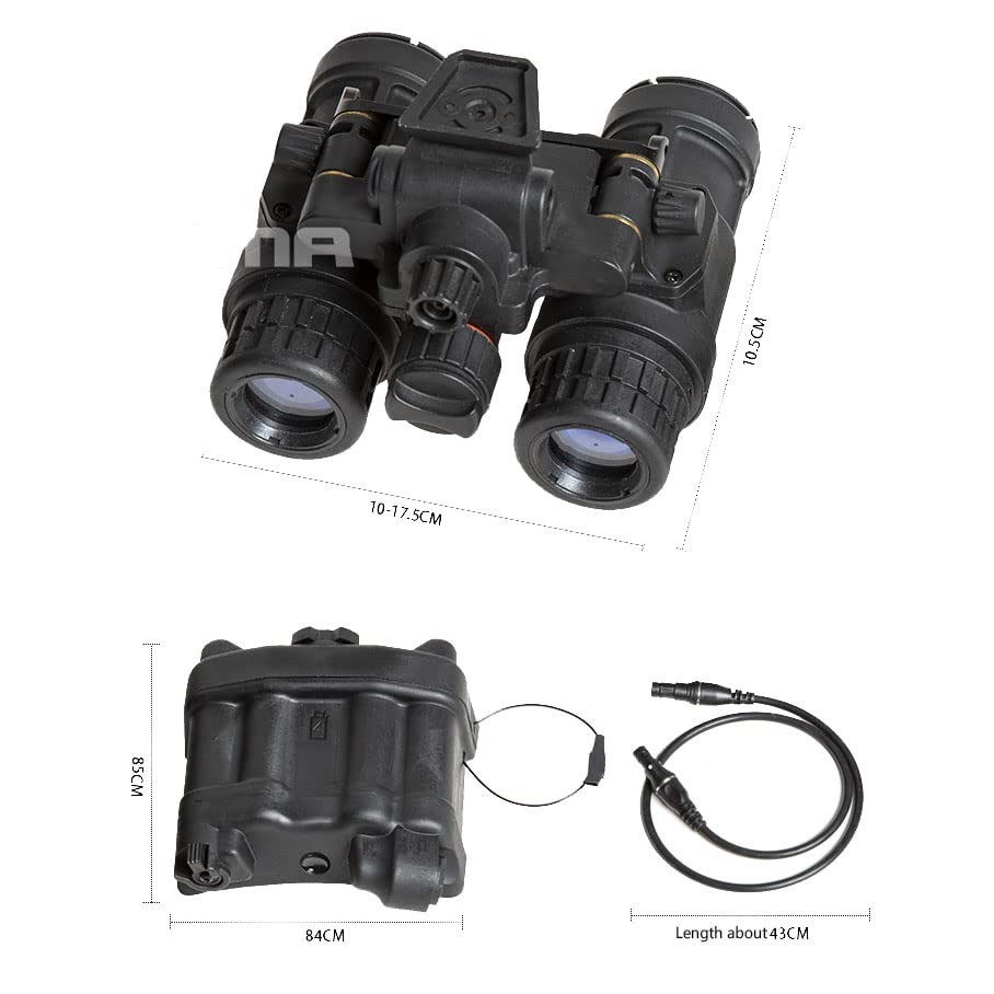 FMA Tactical Airsoft AN/PVS31 Night Vision Goggles - Realistic Dummy NVG with Battery Case for Airsoft Training & Military Simulation