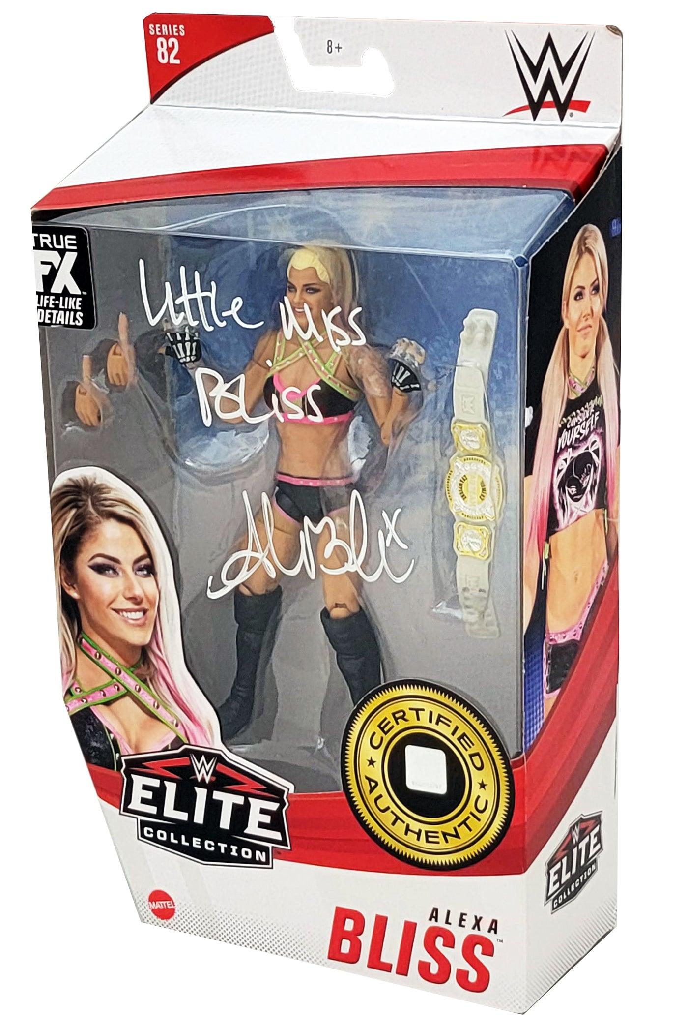 Alexa Bliss Autographed WWE Elite Collection #82 Action Figure - Little Miss Bliss Beckett BAS Witness Stock #208701 - Perfect for WWE Collectors, Fans & Display