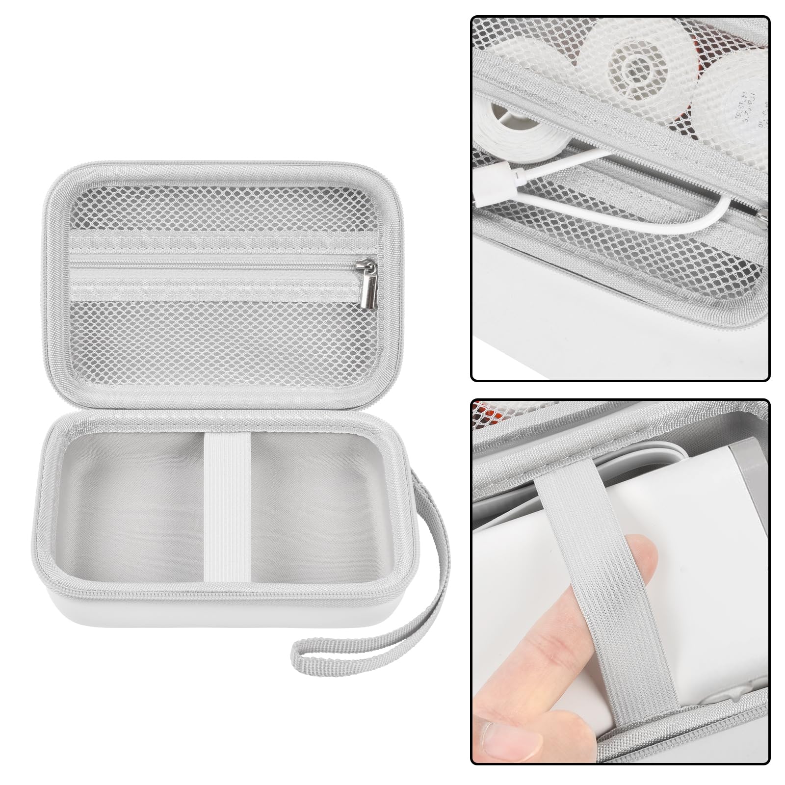 Compatible Label Maker Case for Nelko P21, Phomemo D30 D35, JADENS D11 & SUPVAN Mini Labeler - Storage Box for Label Tapes & Accessories - Perfect for Office, Home & Craft Organization