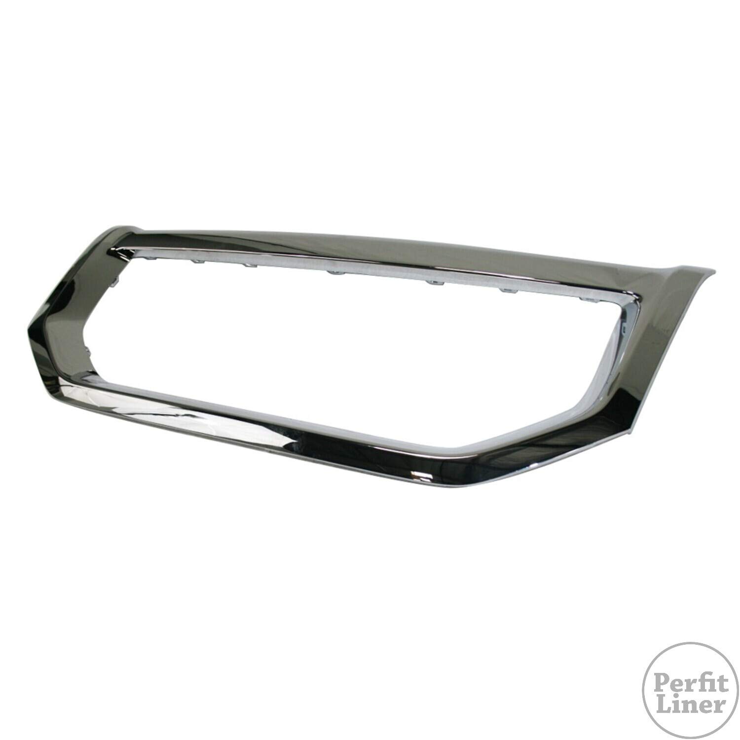 Perfit Liner Front Chrome Grille Grill Shell Surround Compatible with 2009-2011 Honda Pilot HO1202106 75102SZAA01ZA - Upgrade Your Vehicle's Style for Car Shows & Daily Driving