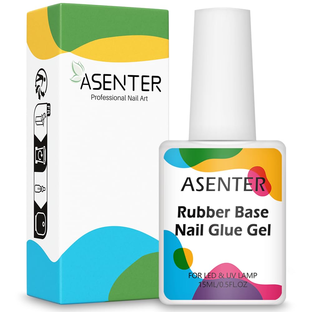 ASENTER Rubber Base Gel for Nails - American Capsule UV Gel Adhesive, Strong & Long-Lasting Gummy Base - Perfect for Salon & DIY Manicures at Home