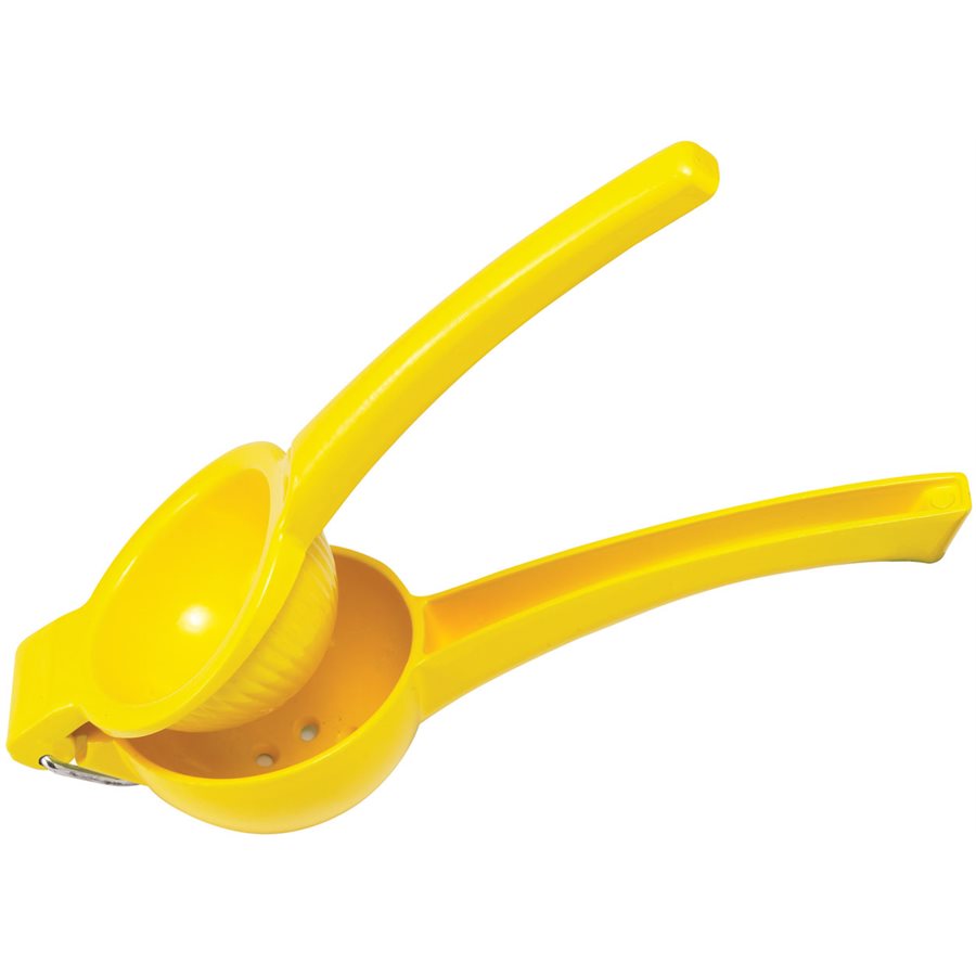 Winco Handheld Citrus Squeezer - Manual Lemon Lime Orange Juicer - Durable Yellow Kitchen Tool for Fresh Juice, Cocktails & Cooking