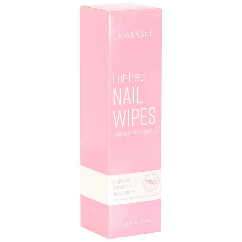 Kiara Sky 100% Lint-Free Nail Wipes for Acrylic & Gel Polish Removal - Soft Absorbent Nail Pads for Soaking Off Gel Polish & Cleaning Eyelash Extensions | Perfect for Salon & At-Home Nail Care