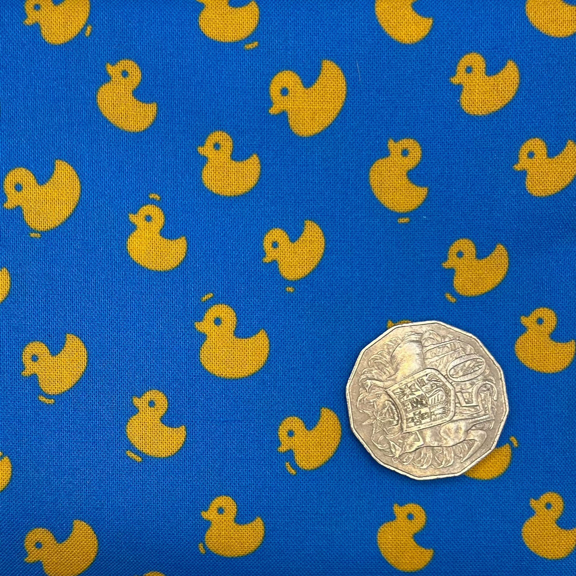 Yellow Rubber Ducks with Blue Background - Adorable Bath Toys for Kids, Baby Shower Decorations & Party Favors