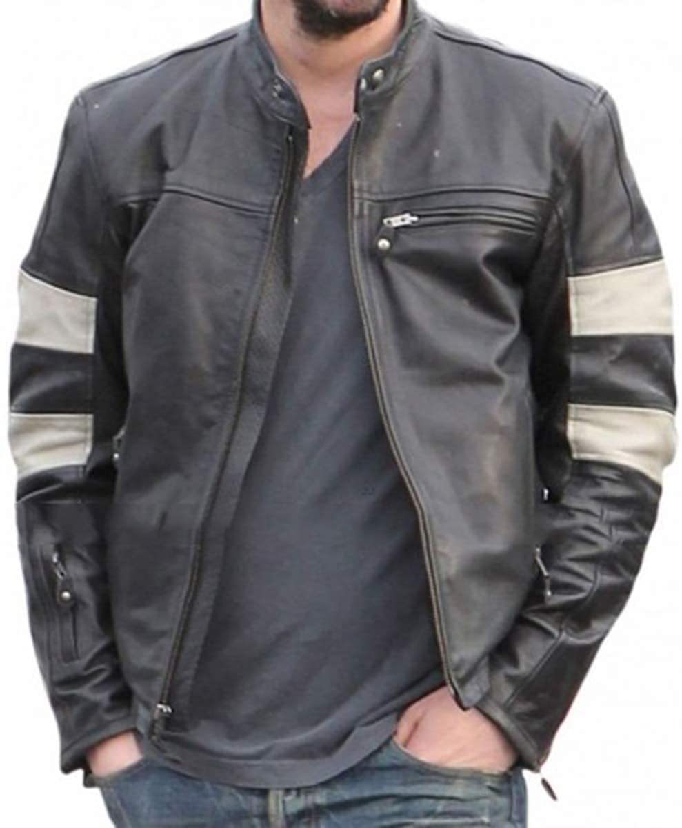 Keanu Reeves Black Retro Motorcycle Jacket - Genuine Lambskin Leather Biker Jacket for Men | Perfect for Riding, Cosplay & Fashion Outfits