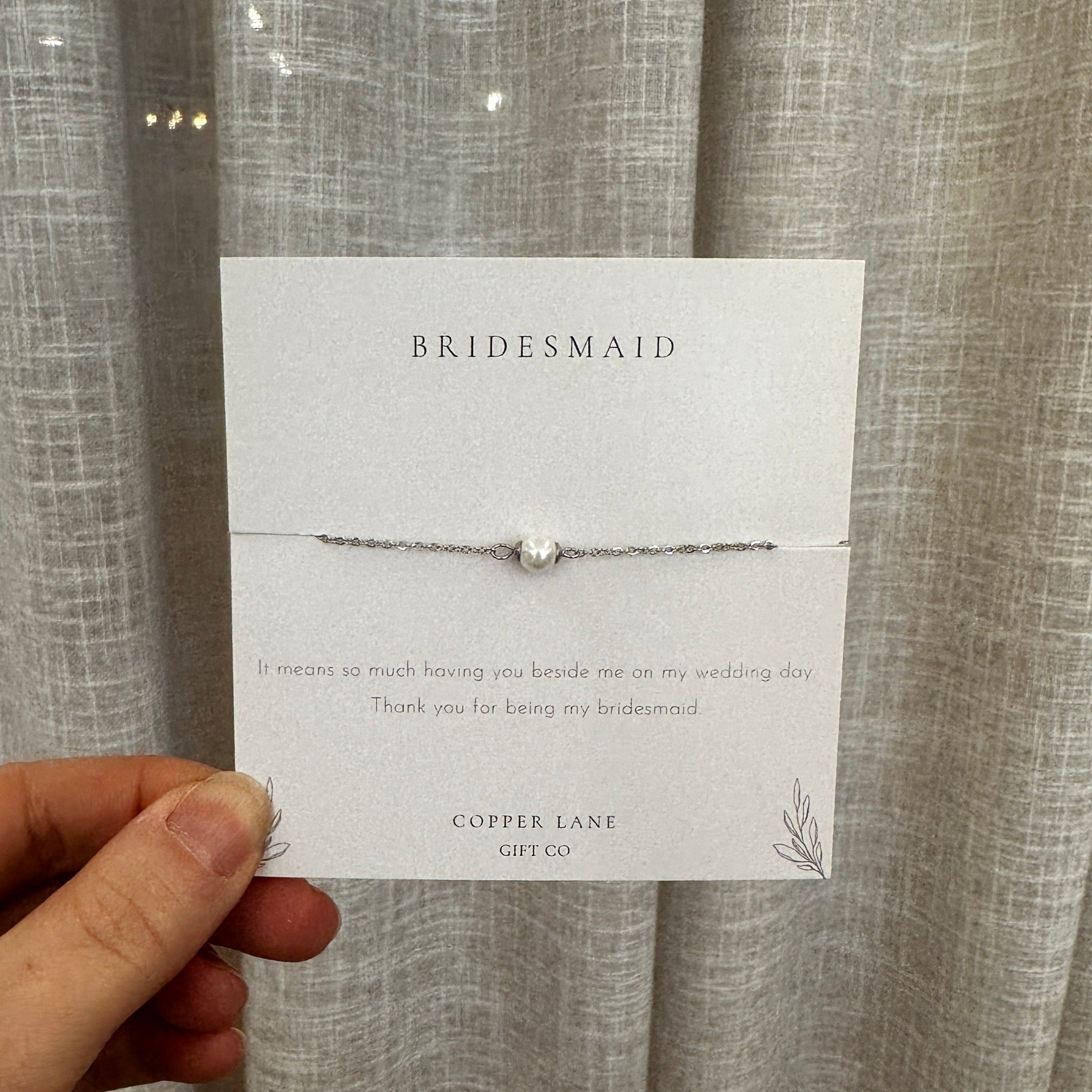 Elegant Silver Bridesmaid Thank You Bracelet - Perfect for Weddings, Bridal Party Gifts & Special Occasions