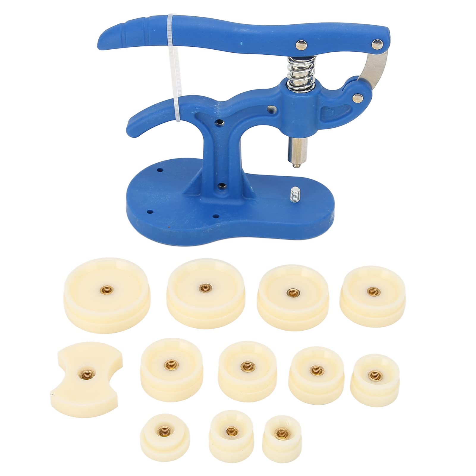 **Professional Watch Back Press Set with 12 Dies & Metal Inserts - Watch Battery Replacement & Case Repair Kit for Watchmakers & DIY Enthusiasts (Ideal for Watch Repair, Battery Change & Maintenance)**