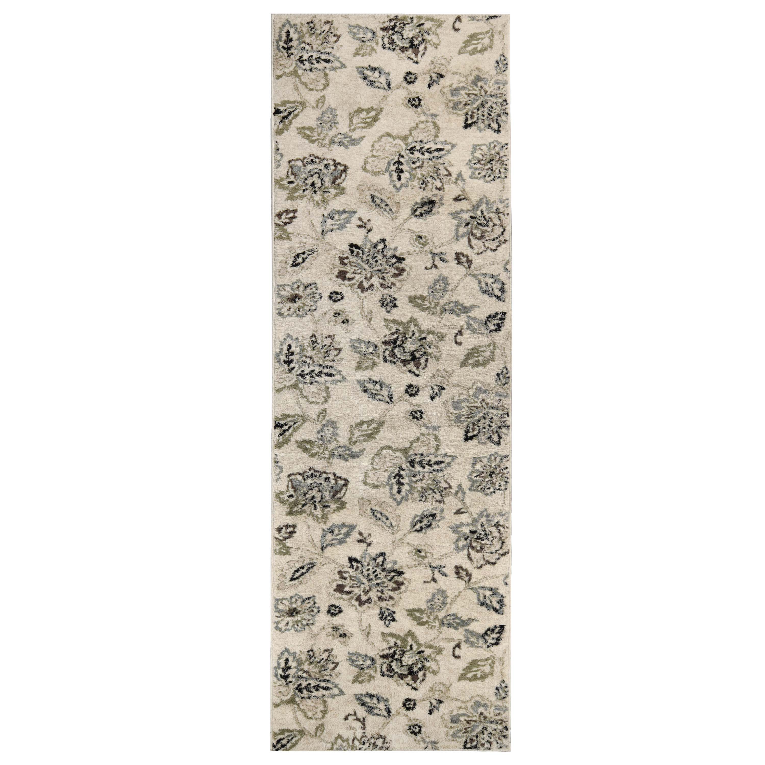 Jacobean Floral Modern Farmhouse Indoor Area Rugs & Runner Rugs - Soft Non-Slip Living Room Bedroom Decor for Cozy Home