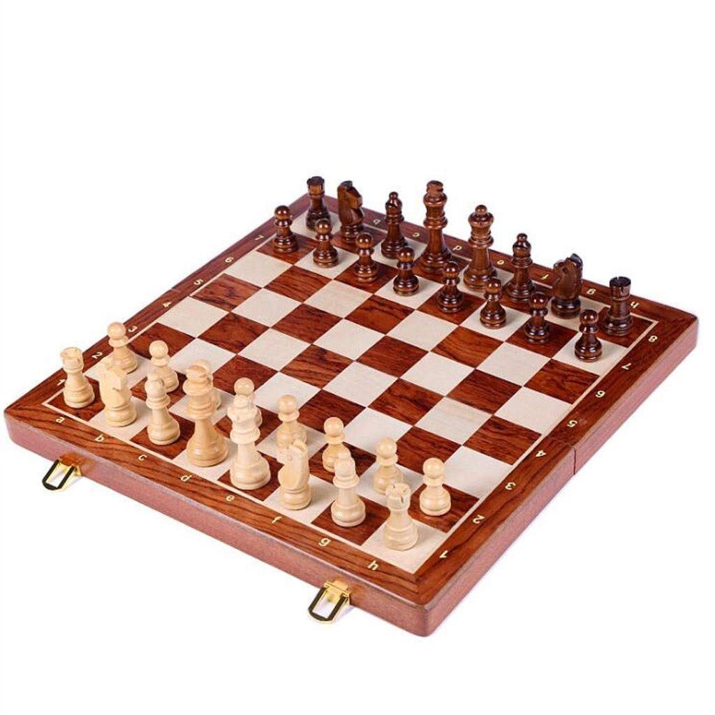 Premium Wooden Magnetic Chess Set - Folding Board with Storage | Classic Strategy Game for Kids & Adults | Perfect for Travel, Camping & Family Game Nights