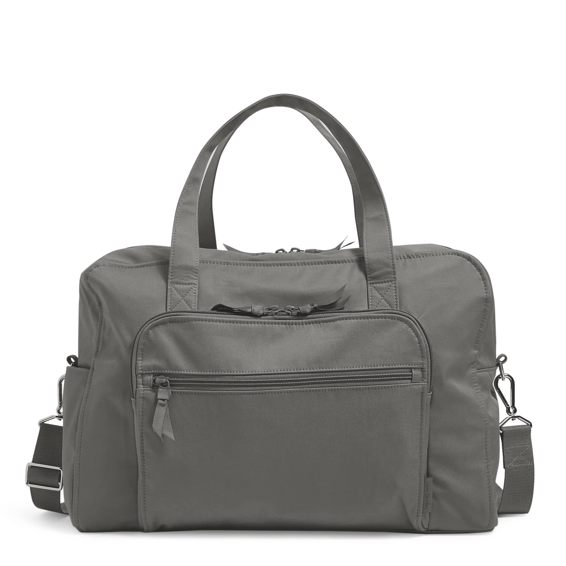 Vera Bradley Women's Recycled Cotton Weekender Travel Bag - Galaxy Gray, Spacious Carryall for Weekend Getaways & Overnight Trips, Perfect for Air Travel, Beach Vacations & Gym Essentials