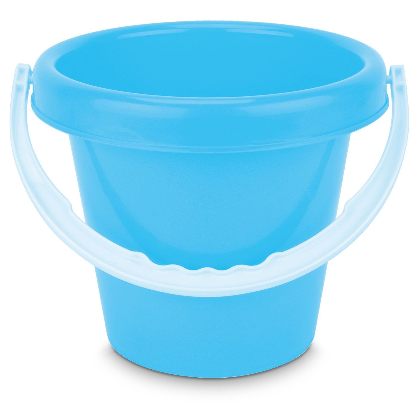 Vibrant Primary Colors Bucket - Red, Blue & Yellow Plastic Pail for Kids' Art Projects, Sand Play & Beach Activities