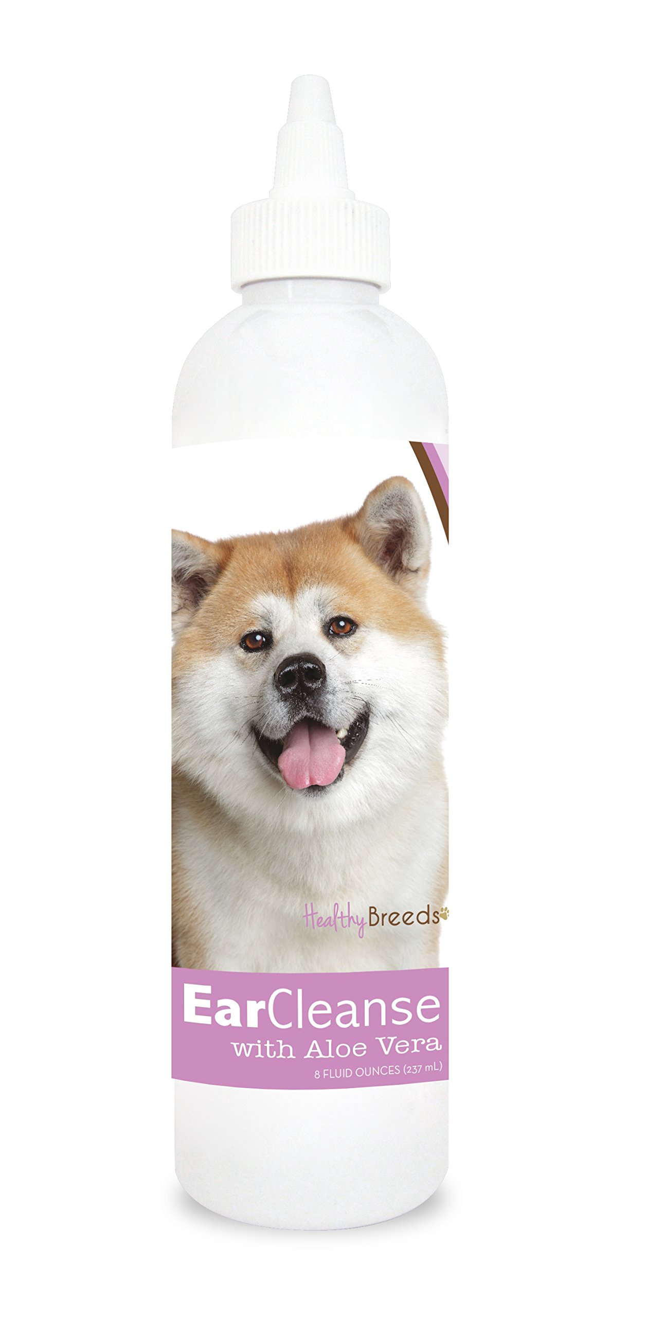 Healthy Breeds Akita Ear Cleanse with Aloe Vera, Sweet Pea & Vanilla - 8 oz Dog Ear Cleaning Solution for Itchy Ears & Wax Removal - Gentle Formula for Regular Ear Care & Odor Control