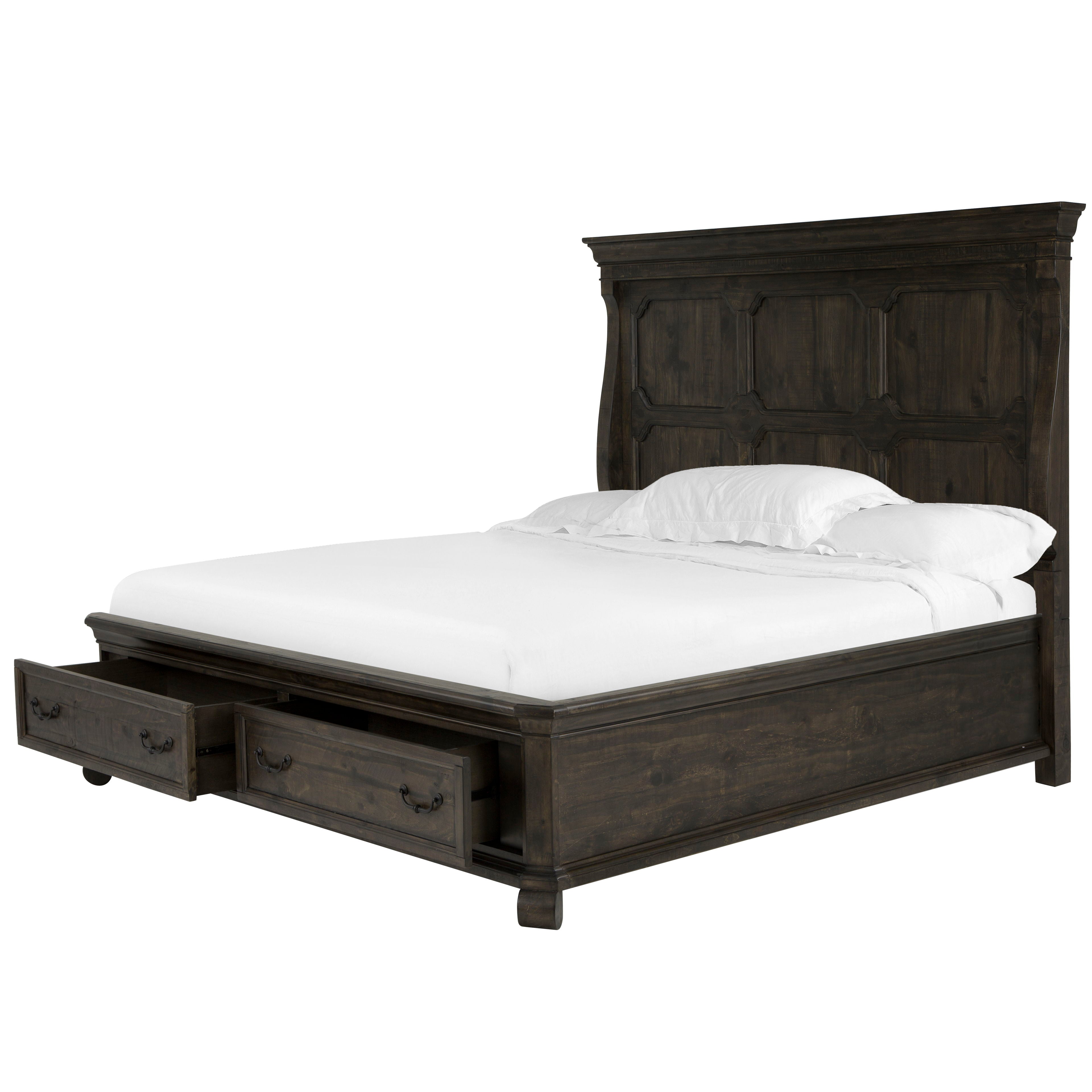 Bellamy Complete California King Panel Storage Bed Frame with Headboard - Modern Platform Bed with Underbed Storage for Master Bedroom, Guest Room, or Dorm