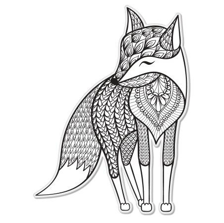 Fox Art Vinyl Sticker - Waterproof Decal for Laptops, Cars & Walls - Choose Your Size (Small/Medium/Large) - Perfect for DIY Home Decor, Gift Giving & Personalization