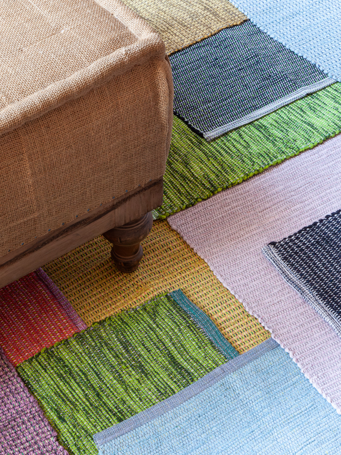 Handwoven Moku Rug - Boho Chic Area Rug for Living Room, Bedroom, or Nursery - Soft & Durable Natural Fiber Floor Decor