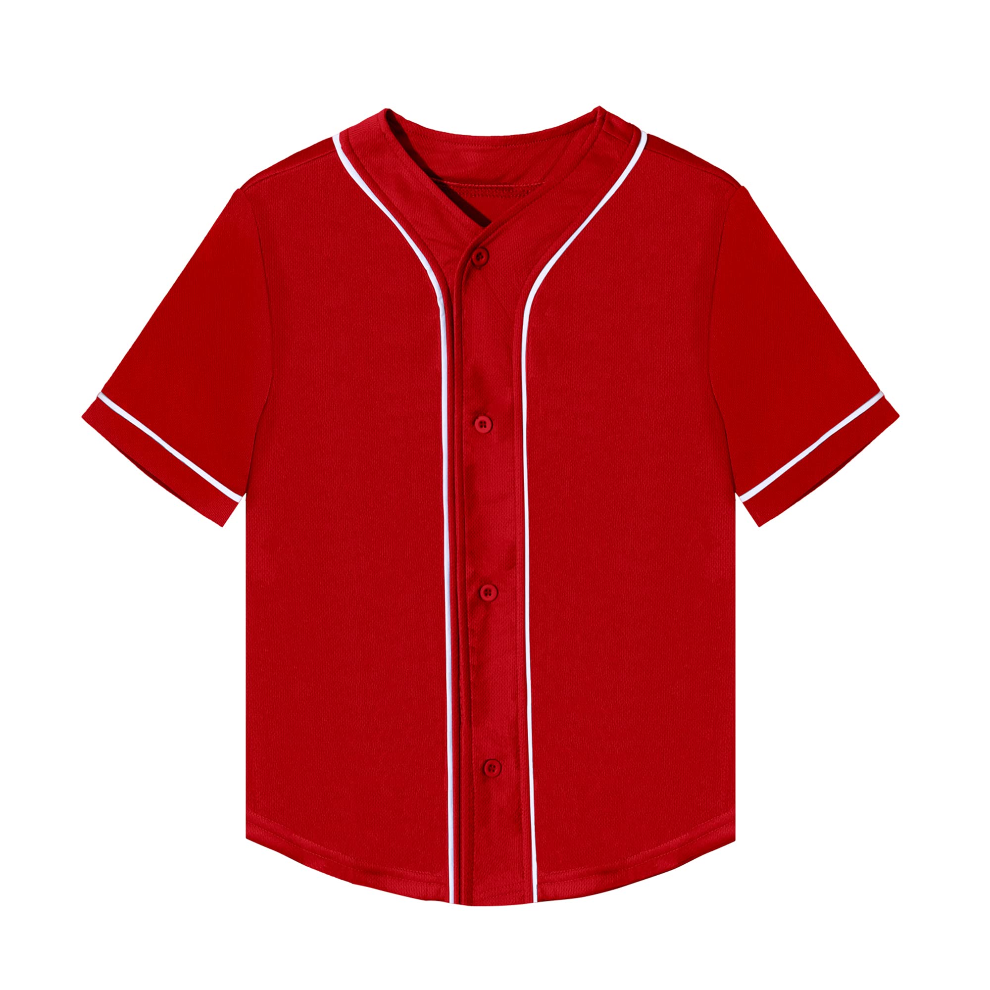 **Boys Girls Baseball Jersey Button T-Shirt - Trendy Hip Hop Short Sleeve Tee for Kids - Black & White Baseball Shirt for Sports, Casual Wear & Street Style**