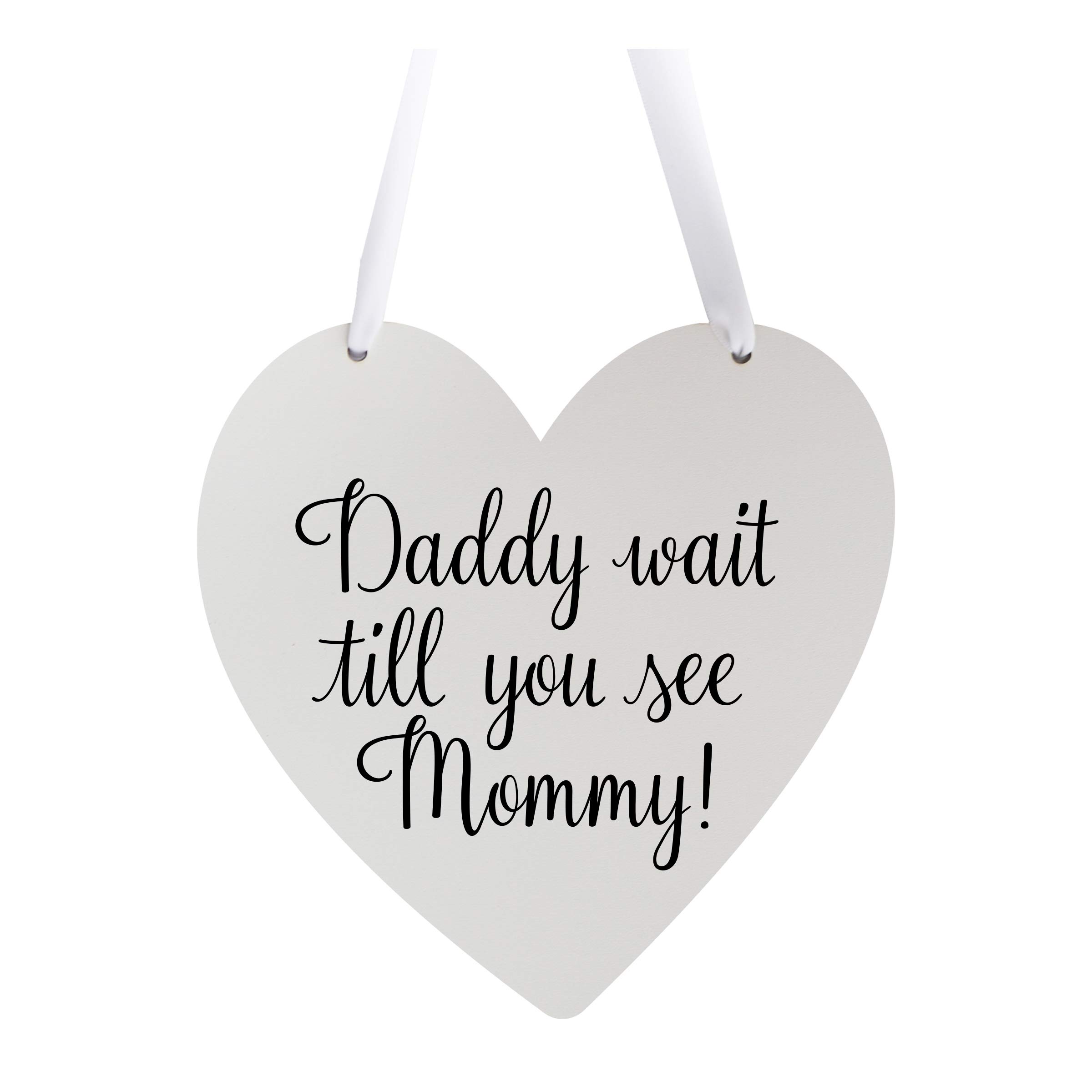 LifeSong Milestones Wedding Anniversary Heart Pet Rope Signs - Elegant Engagement & Ceremony Decor for Bride & Groom - Perfect for Wedding Receptions, Vow Renewals & Romantic Home Decor (White)