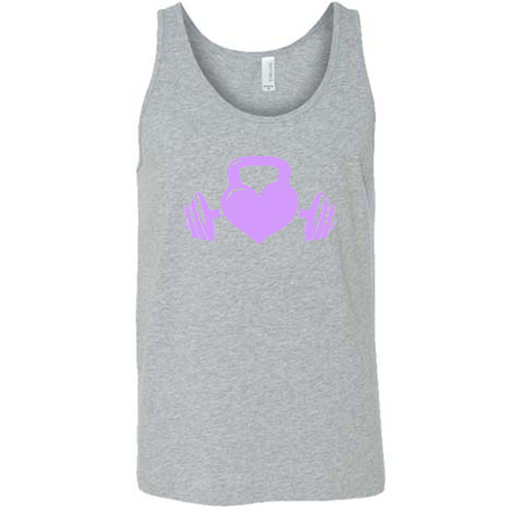 Unisex Heart Print Kettlebell Workout Shirt - Gym, CrossFit & Fitness Training Apparel