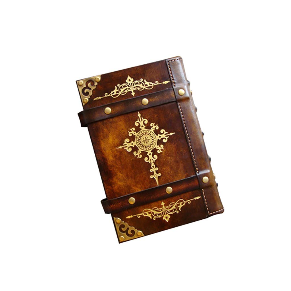 Vintage Spiral Notebook Refillable A6 Journal - Classic Retro Writing Diary, Sketchbook & Gift with Embossed Cover for Students, Office & Travel Note Taking