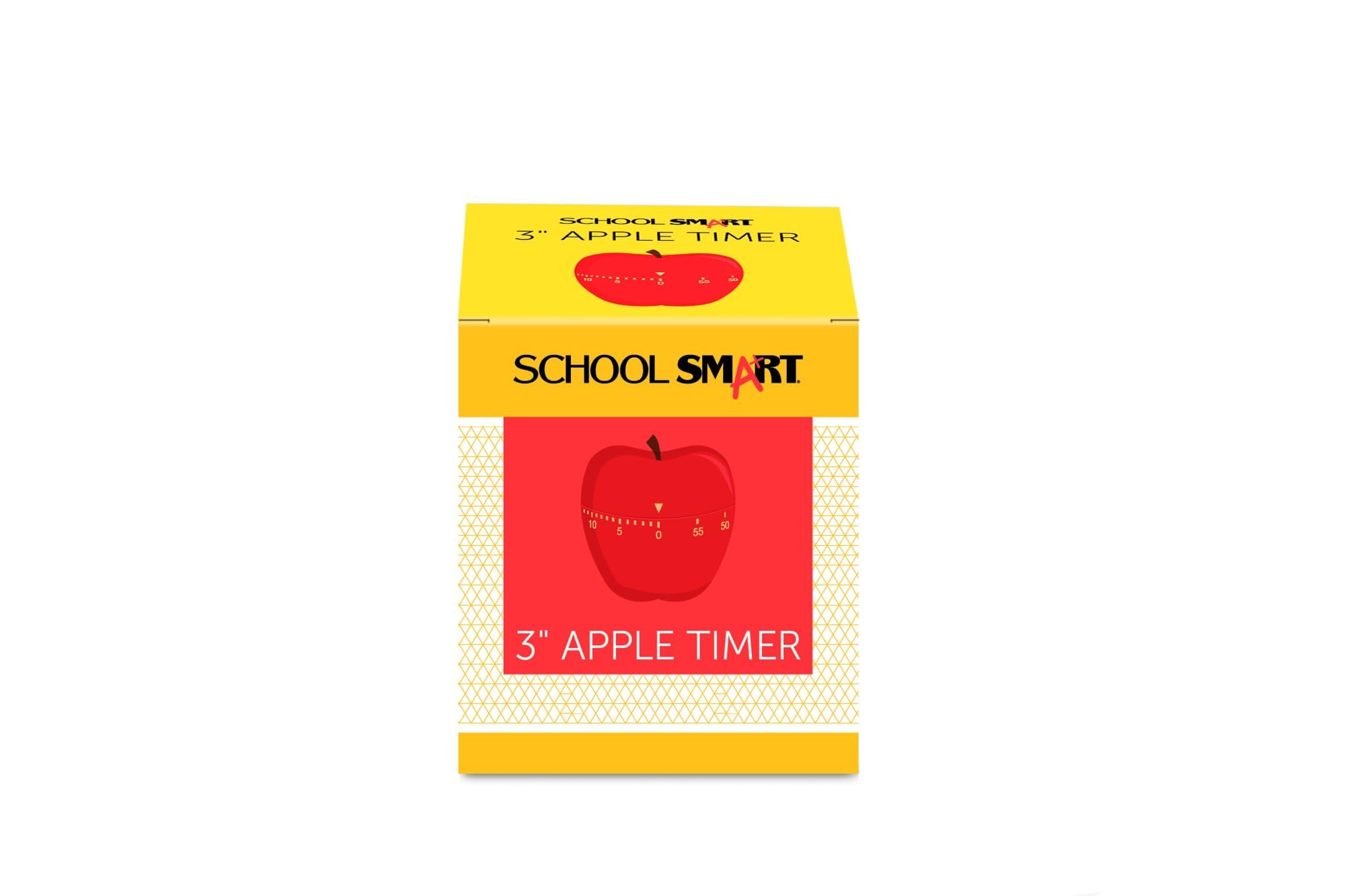 School Smart 60-Minute Apple Shaped Timer with Loud Bell - Visual & Audible Classroom Timer for Teachers, Kids Learning, Cooking, Games & Study Sessions
