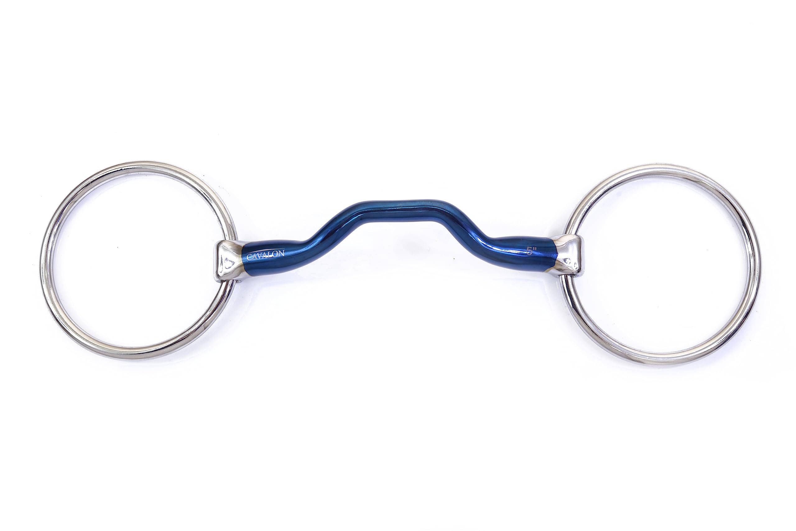 Cavalon Sweet Iron Low Port Snaffle Bit with Loose Rings - Comfortable Horse Training Bit for Dressage, Jumping & Trail Riding