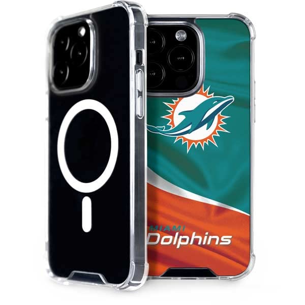 Skinit MagSafe Compatible iPhone 13 Pro Case - Officially Licensed NFL Miami Dolphins Phone Cover | Perfect for Football Fans, Game Days & Team Spirit
