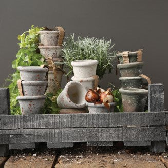 Rustic Distressed Clay Planter Pot - Handmade Terracotta Flower Pot for Indoor Plants, Succulents & Herbs - Perfect for Boho Home Decor, Garden & Office Desk