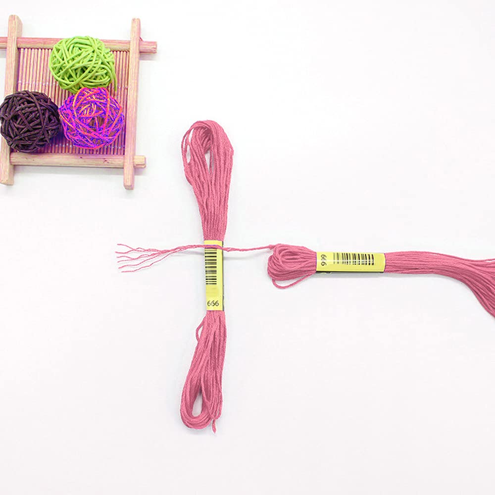 Premium Embroidery Floss Kit - 24 Skeins Cross Stitch Thread for Knitting, Embroidery & Needlework Projects (Pink) | Perfect for DIY Crafts, Home Decor & Gift Making