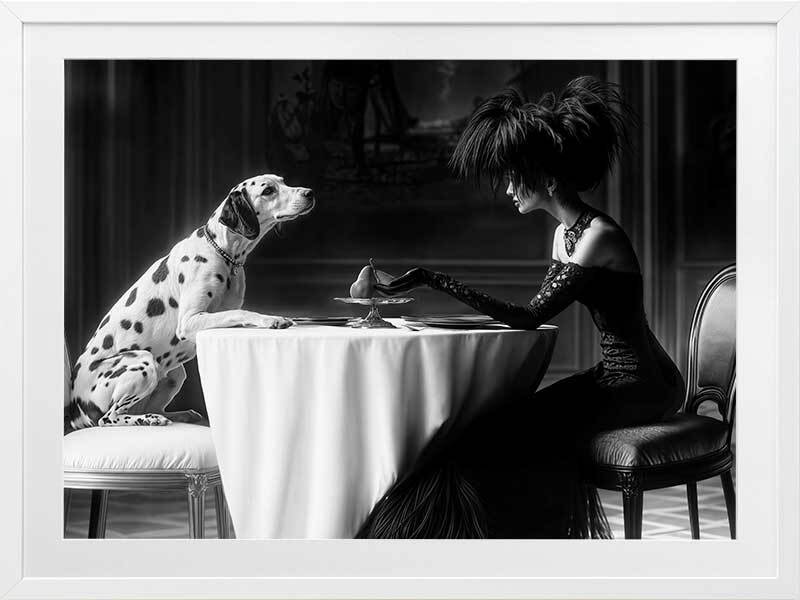 Romantic Date Night Framed Wall Art - Elegant Couple Painting for Bedroom & Living Room Decor - Perfect Anniversary Gift for Couples