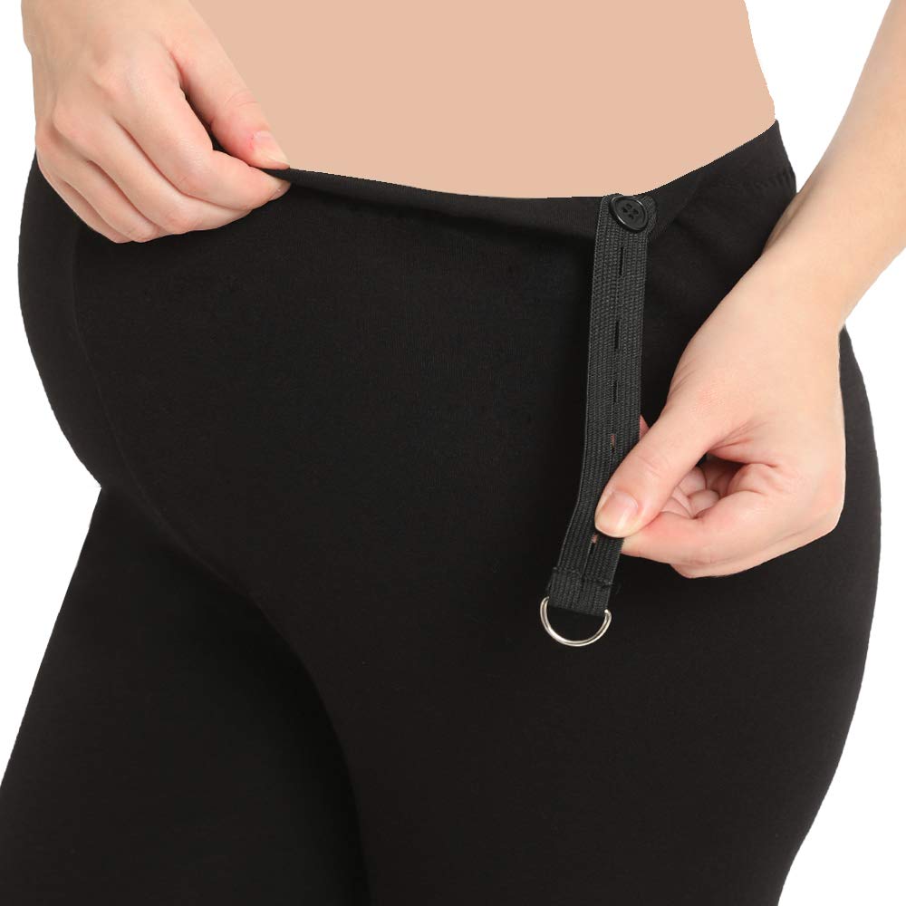 QingWan Maternity Yoga Shorts for Women - Over The Belly Pregnancy Leggings, Knee-Length Workout Shorts for Prenatal Exercise, Comfortable Maternity Activewear for Yoga, Gym & Daily Wear
