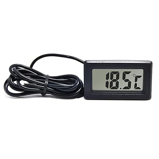 Mifra Electronics MINI LCD Digital Thermometer Sensor Wired - Accurate Room Temperature Monitor for Home, Office, Nursery & Greenhouse (Model TPM-14)