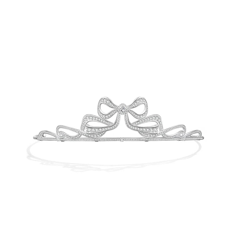 Grace Tiara Headband for Women - Elegant Rhinestone Wedding Hair Accessories for Brides, Prom, Pageant, and Special Occasions