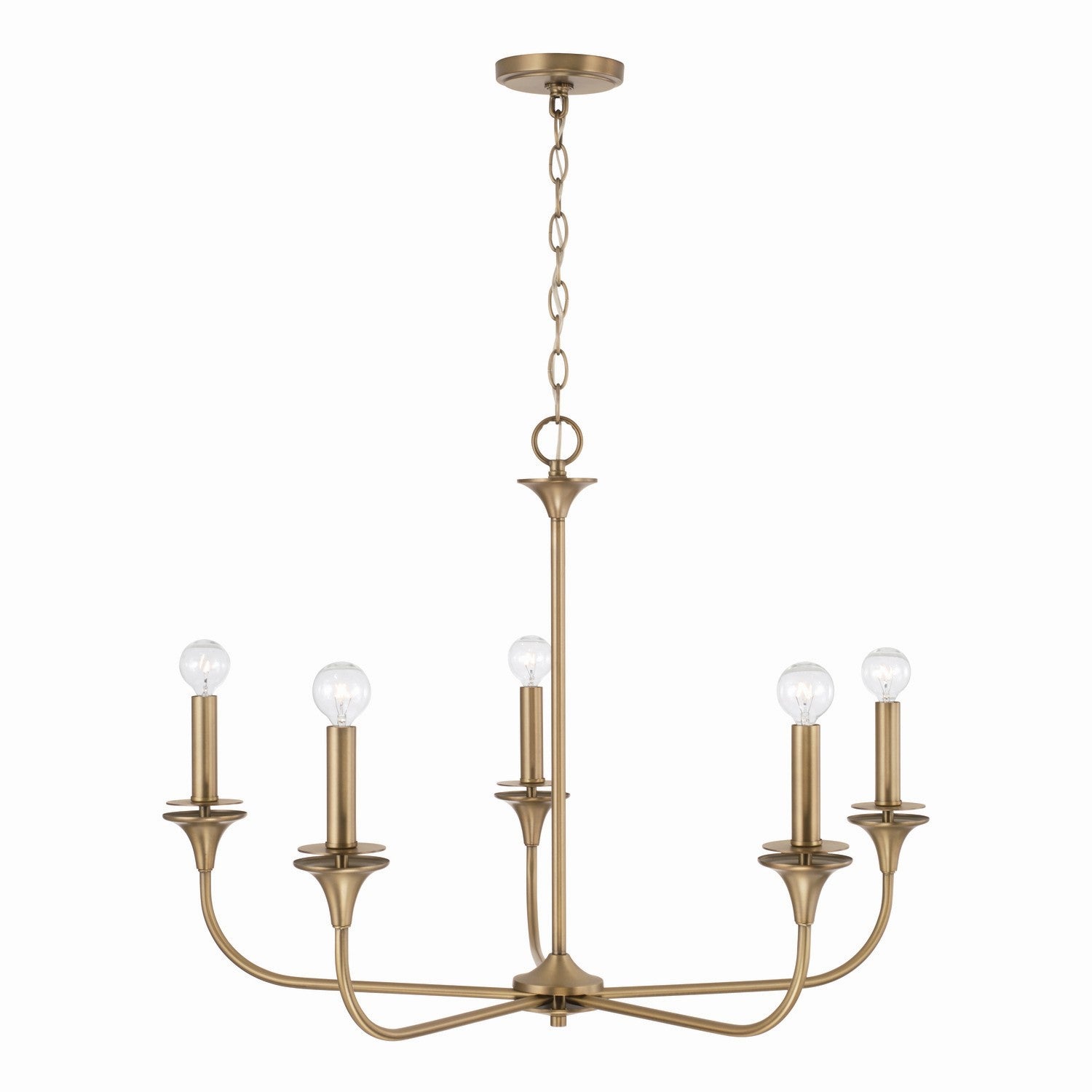 Capital Lighting Five Light Chandelier - Modern Crystal Ceiling Fixture for Dining Room, Bedroom & Living Room | Elegant Lighting for Home Decor & Interior Design