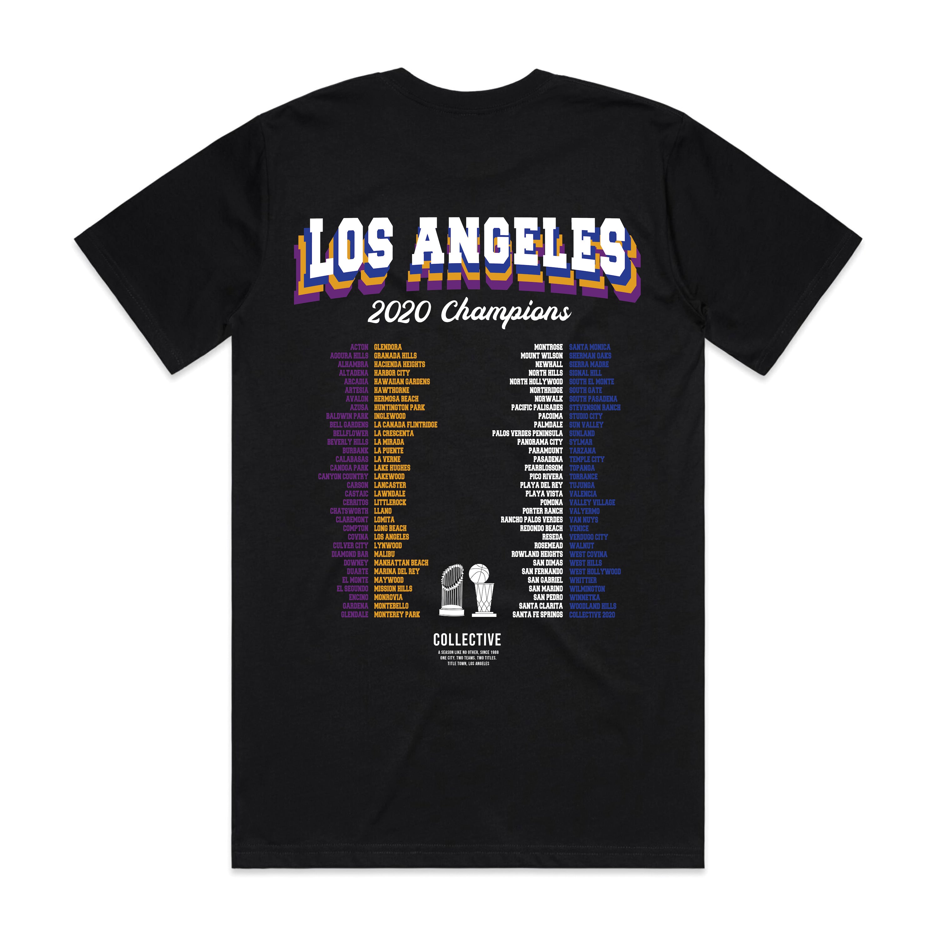 Lakers x Dodgers 2020 Championship T-Shirt - Black | NBA & MLB Fan Apparel | Game Day, Sports Events & Casual Wear