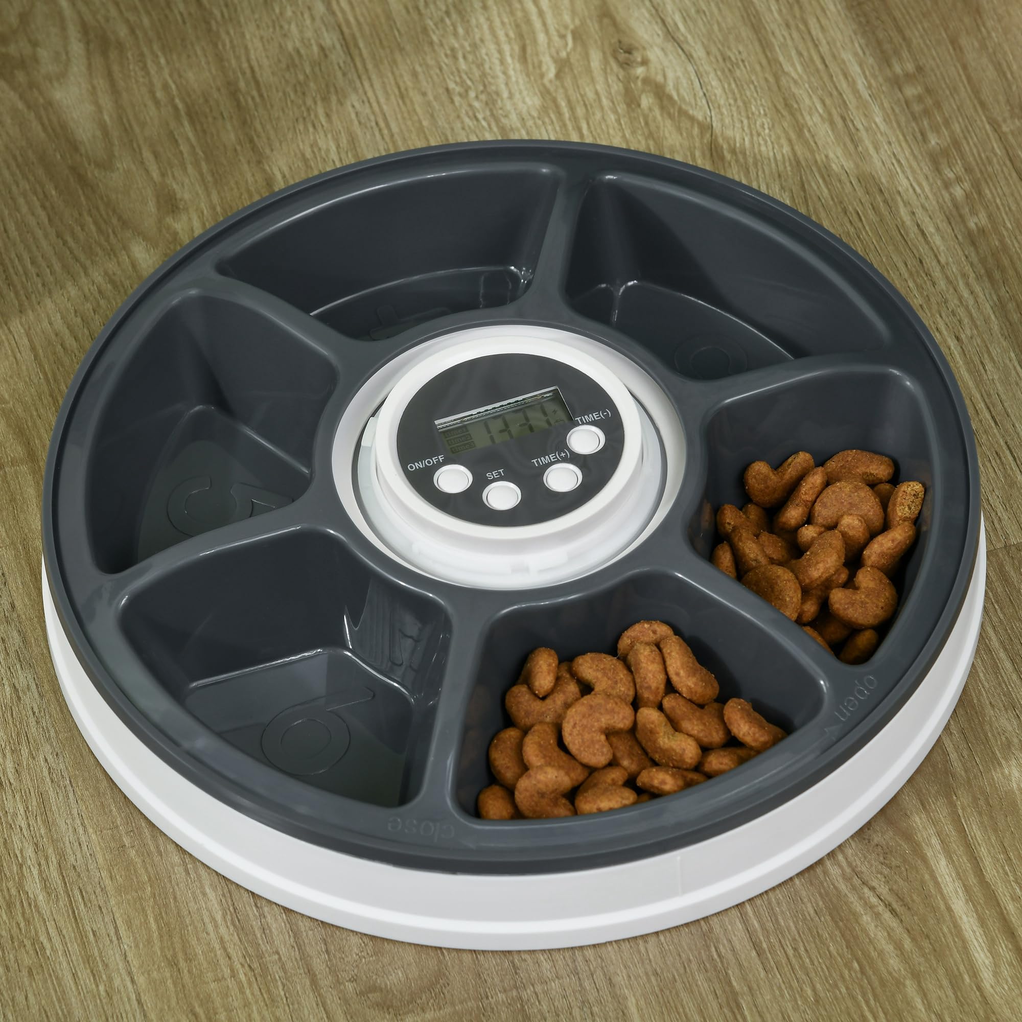 Automatic Pet Feeder for Dogs & Cats - Digital Timer, 6-Meal Dispenser - Perfect for Home, Travel & Busy Pet Owners