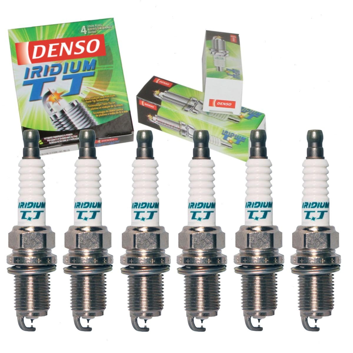 6-Piece DENSO Iridium TT Spark Plugs for Toyota Sienna 3.0L 3.3L V6 (1998-2006) - High Performance Ignition Upgrade for Smoother Acceleration & Better Fuel Efficiency