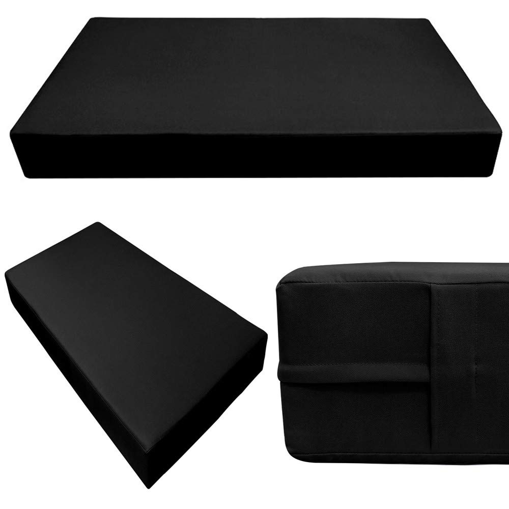 Prolinemax Outdoor Style 3 Full Knife Edge Daybed Mattress Cover - Waterproof Fitted Sheet with Bolster Pillow for Patio, Poolside & Sunbathing