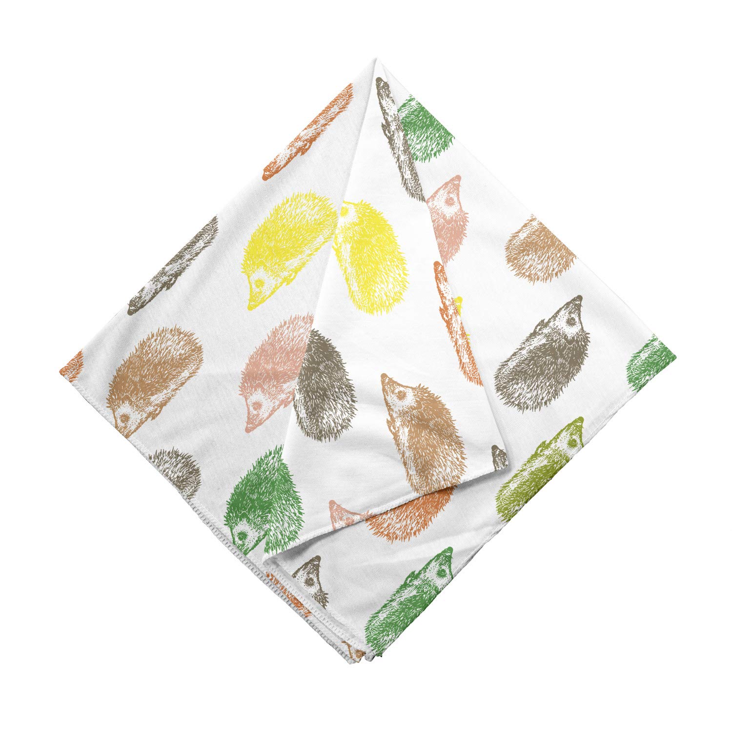 Ambesonne Hedgehog Bandana - Pencil Drawn Spiky Animal Design - Unisex Head & Neck Scarf for Men Women - Perfect for Outdoor Adventures, Pet Lovers & Unique Fashion Accessories