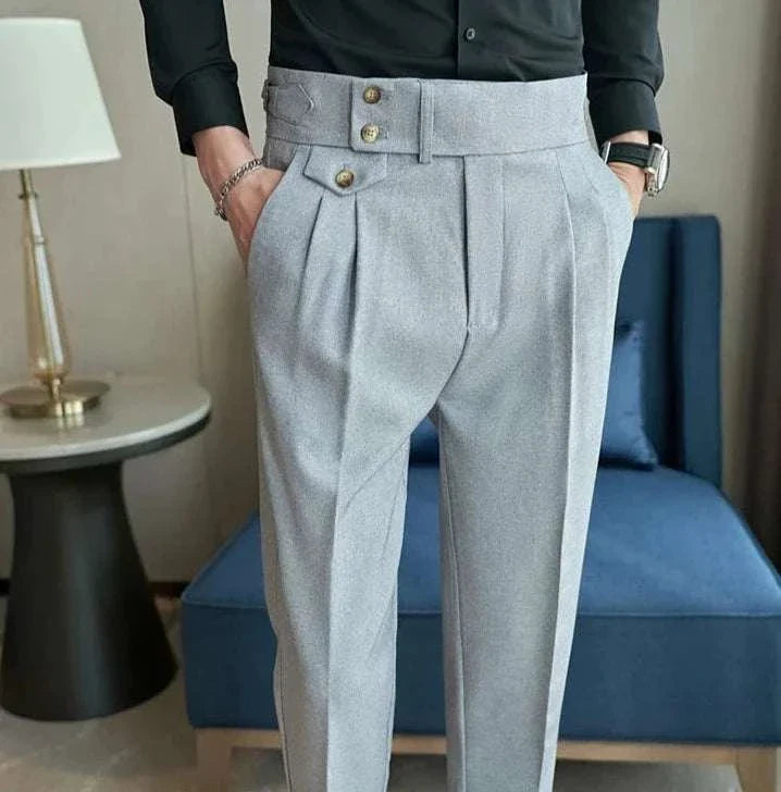 Slim Fit Suit Pants for Men - Elegant Formal Trousers for Business, Office & Special Occasions